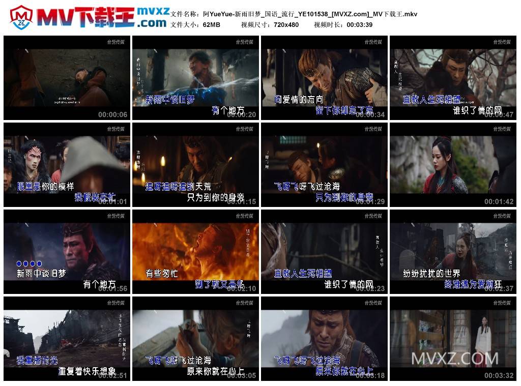 阿YueYue-新雨旧梦_国语_流行_YE101538